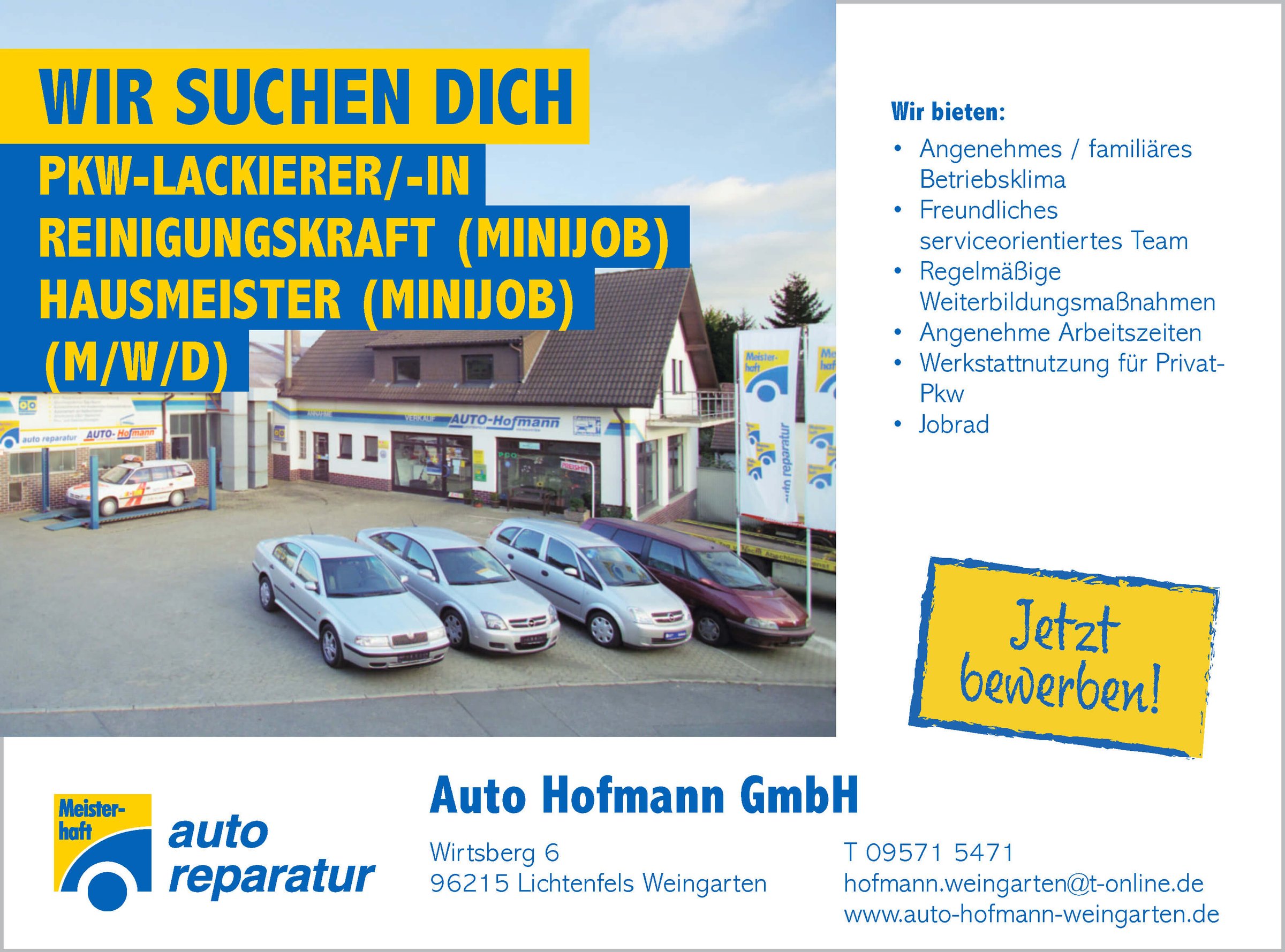 Auto Hofmann sucht Verstärkung